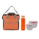 a orange bag & red container & orange bottle ridge nesting infuser set