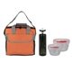 a orange bag & red container & smoke bottle ridge nesting infuser set