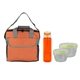 a orange bag & green container & orange bottle ridge nesting infuser set