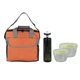 a orange bag & green container & smoke bottle ridge nesting infuser set