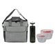 a gray bag & red container & smoke bottle ridge nesting infuser set