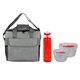 a gray bag & red container & red bottle ridge nesting infuser set