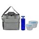a gray bag & blue container & blue bottle ridge nesting infuser set