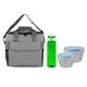 a gray bag & blue container & green bottle ridge nesting infuser set