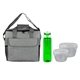 a gray bag & white container & green bottle ridge nesting infuser set