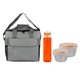 a gray bag & orange container & orange bottle ridge nesting infuser set
