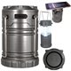 aerial view a gunmetal c.o.b. lantern wireless power bank charger, image 1 of 3
