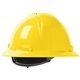 a yellow kilimanjaro(tm) ratchet vented hard hat