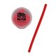 aerial view a frost case & red straw silicone straw in round container, image 1 of 2