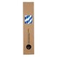 aerial view a white stripes with blue 10 pack biodegradable paper straws in paper box (0.8 cm diameter), image 1 of 3