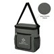 aerial view a gray with black slade cooler lunch bag, image 3 of 5