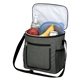 aerial view a gray with black slade cooler lunch bag, image 5 of 5