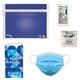 aerial view a blue cold flu safety and wellness kit, image 1 of 2