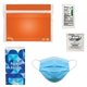 aerial view a orange cold flu safety and wellness kit, image 1 of 2