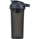 aerial view a slate grey 27 oz usa made protein sport shaker bottle, image 1 of 2