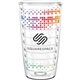 aerial view a clear 16 oz made in the u.s.a tritan tumbler, image 1 of 2