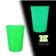 aerial view a neon green 12 oz custom nite glow stadium cup, full color digital, image 1 of 2