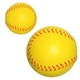 aerial view a yellow baseball - shaped stress ball, image 1 of 2