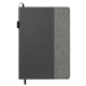 aerial view a gray 7 x 10 fsc(r) mix reclaim rpet refillable journal, image 1 of 10