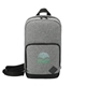 aerial view a graphite graphite deluxe recycled sling backpack, image 1 of 9