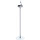 a silver pump dispenser telescopic height round base
