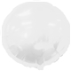 a white 17 round helium saver xtralife(r) foil balloons