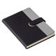aerial view a black/gray chic journal with magnetic closure, image 1 of 2