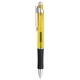 aerial view a yellow albany rubber grip gel ink click pen, image 1 of 2
