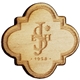aerial view a wood wood lapel pins 3/4 w x 3/4 h, image 1 of 2