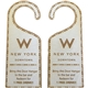aerial view a wood wood door hangers - 2 sided, image 1 of 2