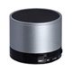 aerial view a silver bluetech wireless speaker bluetooth aluminum connects w / mp3 phones tablets computers, image 1 of 2