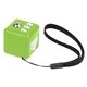 aerial view a lime green with white accents cube fidget - fidget toy, image 1 of 2