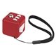 aerial view a red with white accents cube fidget - fidget toy, image 1 of 2
