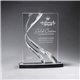 a clear sweeping ribbon small clear award