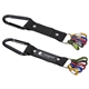 aerial view a black aluminum carabiner strap with color - code key clips, image 1 of 2