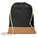 5 Oz. Cotton / Cork Drawstring Backpack