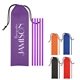 5- Pack On The Go Straws With Pouch