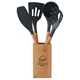 5- Piece Bamboo Silicone Utensil Set