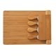 5- Piece Magnetic Bamboo Cheese Board Set