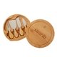 5- piece swivel top bamboo cheese board set