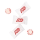aerial view a group of individually wrapped starlight round candy mints, image 2 of 2