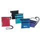 a group of double zippered neck wallet