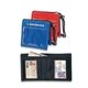 aerial view a group of bi - fold nylon neck wallet, image 1 of 2