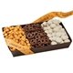 aerial view a group of the wall street with popcorn, pretzels, and cookies, image 1 of 2