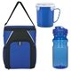 aerial view a group of three - piece lunch cooler kit, image 4 of 14