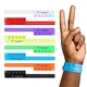 a group of durable snap wristband