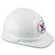 aerial view a group of decal imprinted hard hat - hard hat - front or back, image 3 of 4