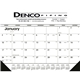 aerial view a group of black white desk pad with vinyl corners calendar, image 1 of 2