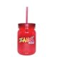 aerial view a group of 24 oz plastic mason jar, full color digital, image 12 of 21