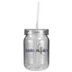 aerial view a group of 24 oz plastic mason jar, full color digital, image 4 of 21